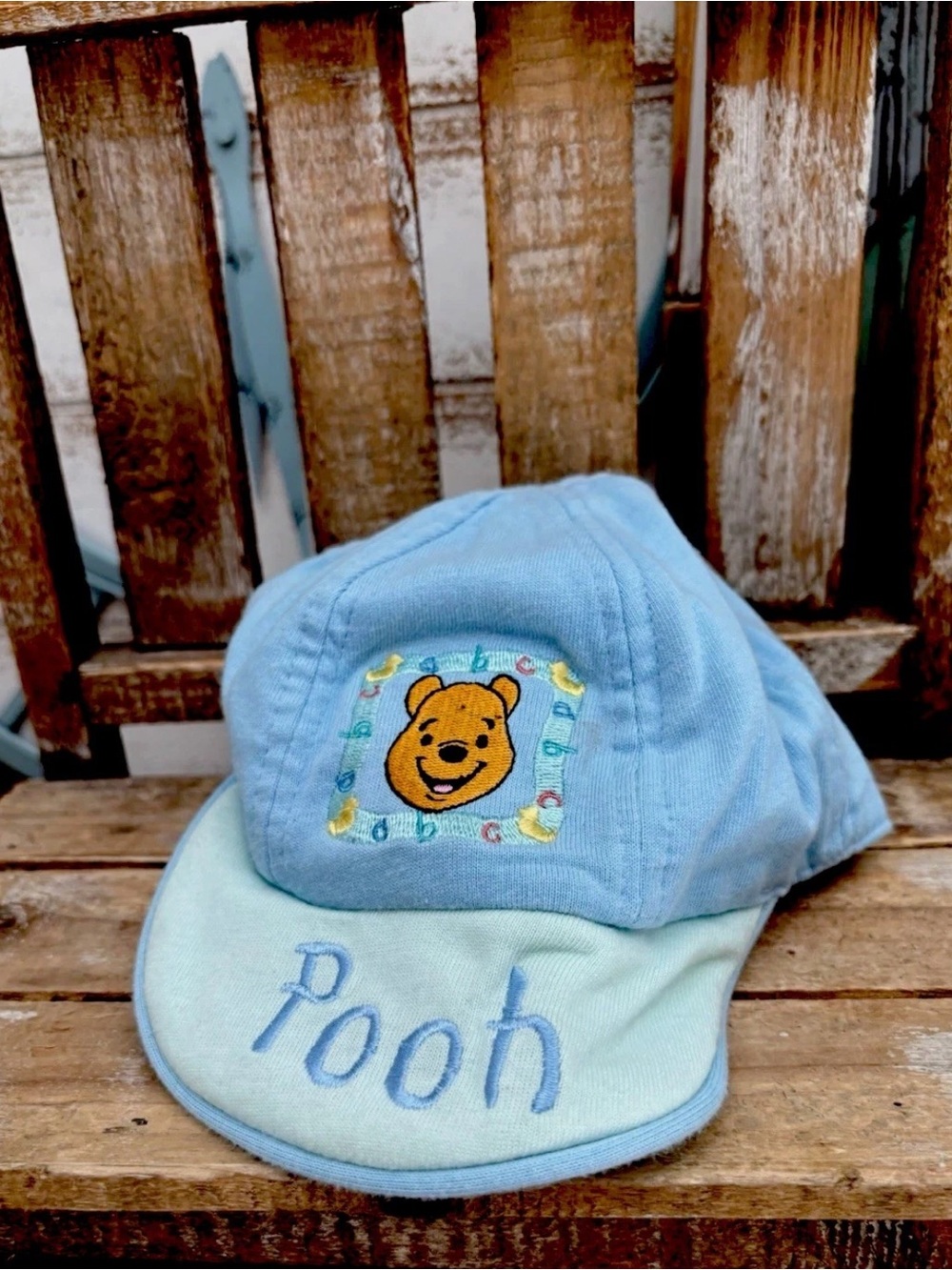 Vintage Embroidered Disney Pooh Bear Rare Hat 100% Cotton Infant NEW!